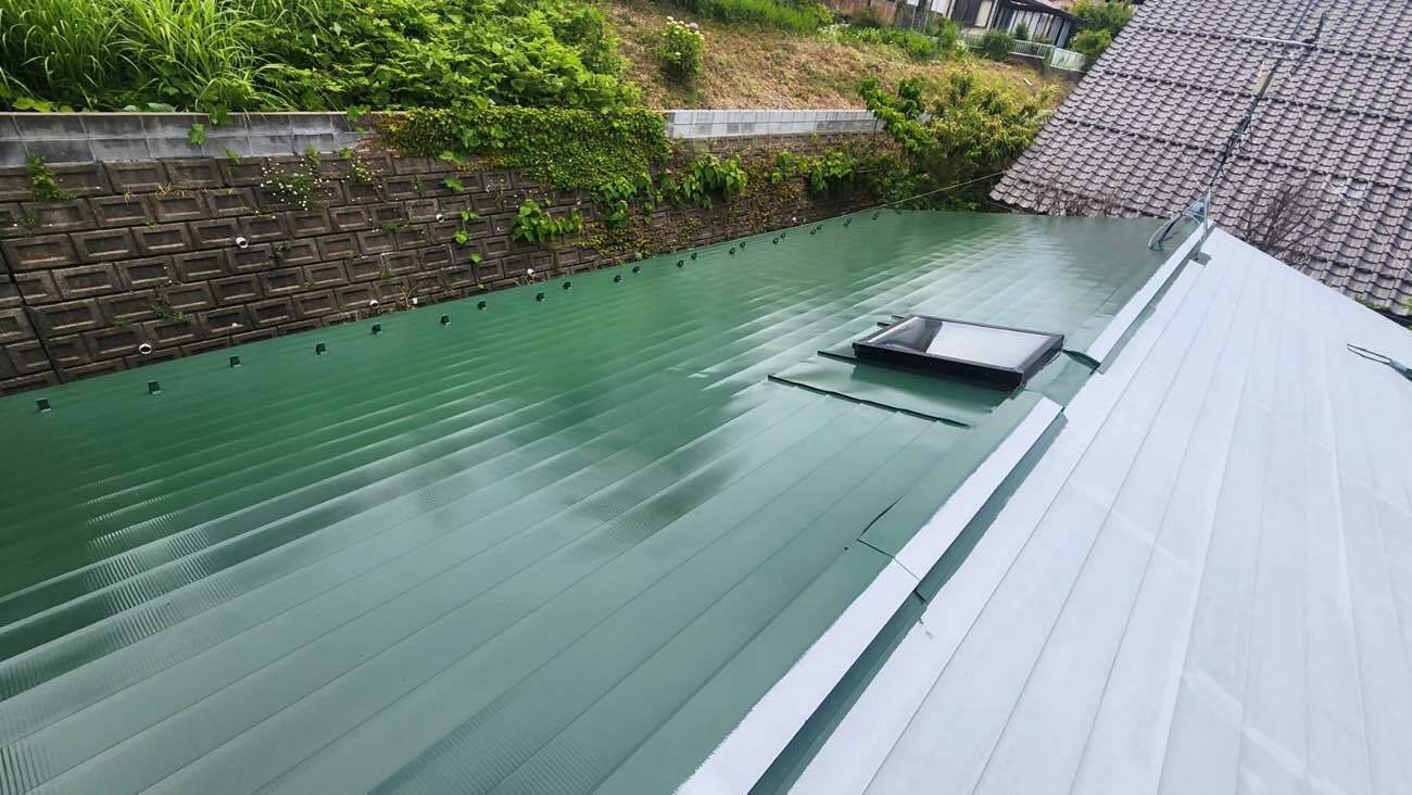 鹿野 屋根塗装 2025.06.12 8 中塗り